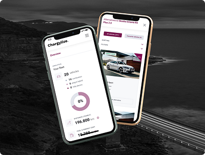 E-mobility app - changing to an e-fleet, UX / UI design app app design cars e mobility future ui ux