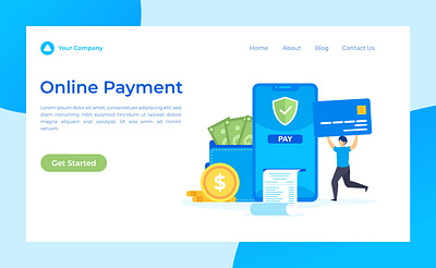 Online Payment Concept Illustration character concept illustration landing online page payment