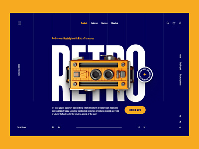 Website UI 3d clean ecommerce graphic design header hero homepage landing page minimal modern old product ui retro shopify store ui typography uiux web web design