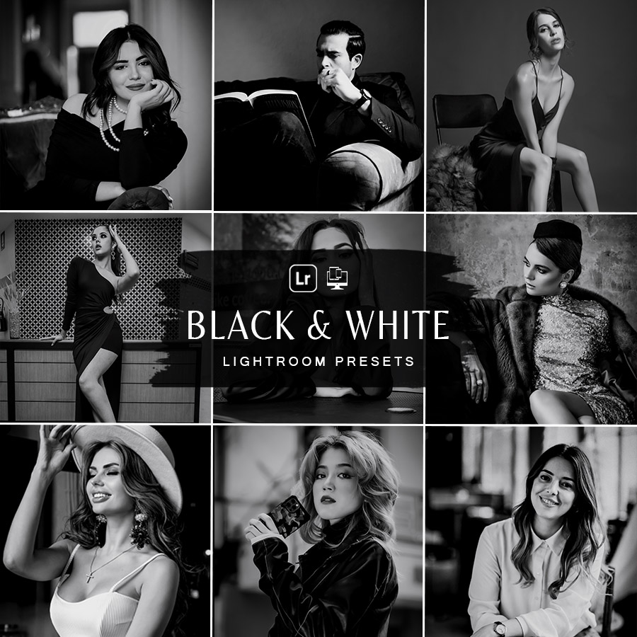 25 Black & White Lightroom Mobile & Desktop Presets By Hello Arts ...