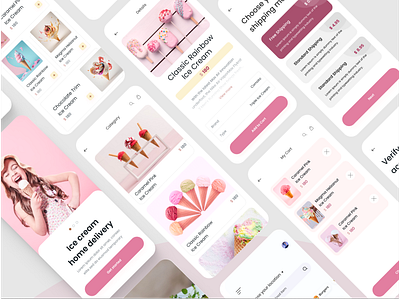 Online Ice-cream Shop App aamamun aamamun.xyz aamamunxyz appdesign chocolate cold ecommerceapp food graphic design ice icecream icecreamapp icecreamshop mamunxyz mobileapp onlineshop sweet ui uidesign uiux