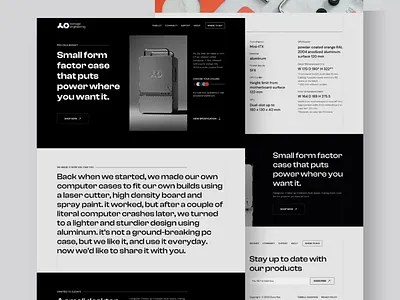 Computer-1 Product Web Design bold case clean dark design engineering interaction landing page pc product product page showcase teenage engineering ui ui design ux web design website