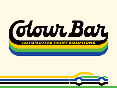 Colour Bar branding car cars customtype design icon lettering logo paint script typography vector wordmark