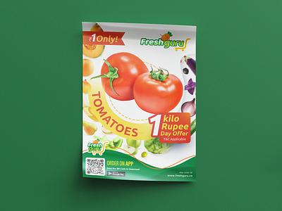 Fresh Guru - Brand Design branding carrot chennai design fresh fruits graphic design green illustration india logo red tamil tomatoes typography vegetables