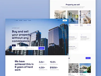 Real Estate Website Design creative design homepage interface landing page modern real estate real estate website realestate ui ui design web design web ui website website design
