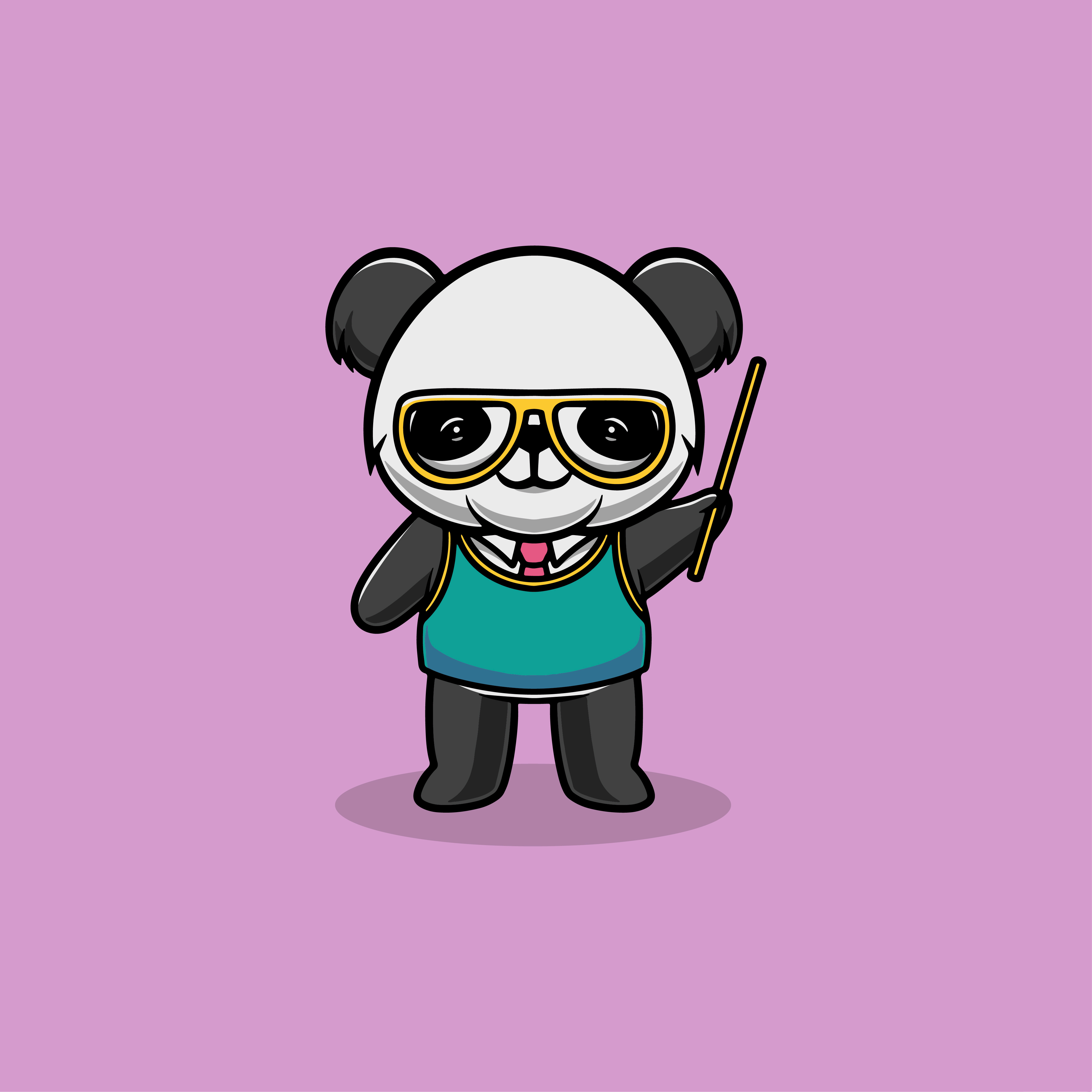 Cute Panda is a Teacher Illustration branding cute illustration