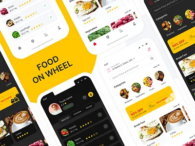 Food Truck Mobile APP app azad branding case study design food truck graphic design mobile app mobile app design mohammad mohammad azad ui ui design ux
