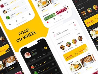 Food Truck Mobile APP app branding case study design food truck mobile app mobile app design ui ui design ux