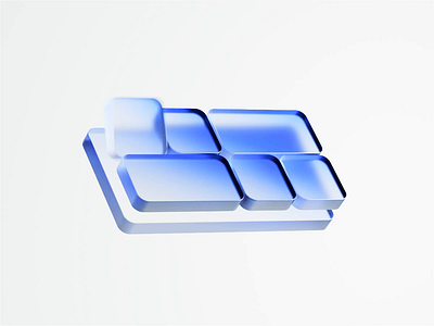 Feeling Blue 3d 3d animation animated animation blender blender3d color glass gradient illustration minimal minimalism