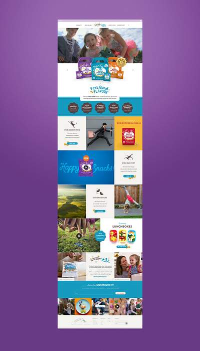 The Happy Snack Co. Website Design graphic design packaging ui website design