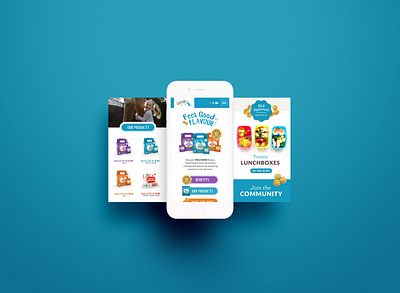 Happy Snack Co. Mobile Design branding food graphic design mobile packaging ui
