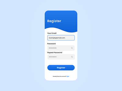 Register Screen - Hype4 Daily UI Challenge 4# ui