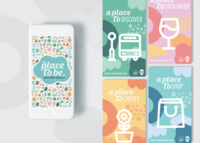 A Place to Be branding campaign graphic design logo print