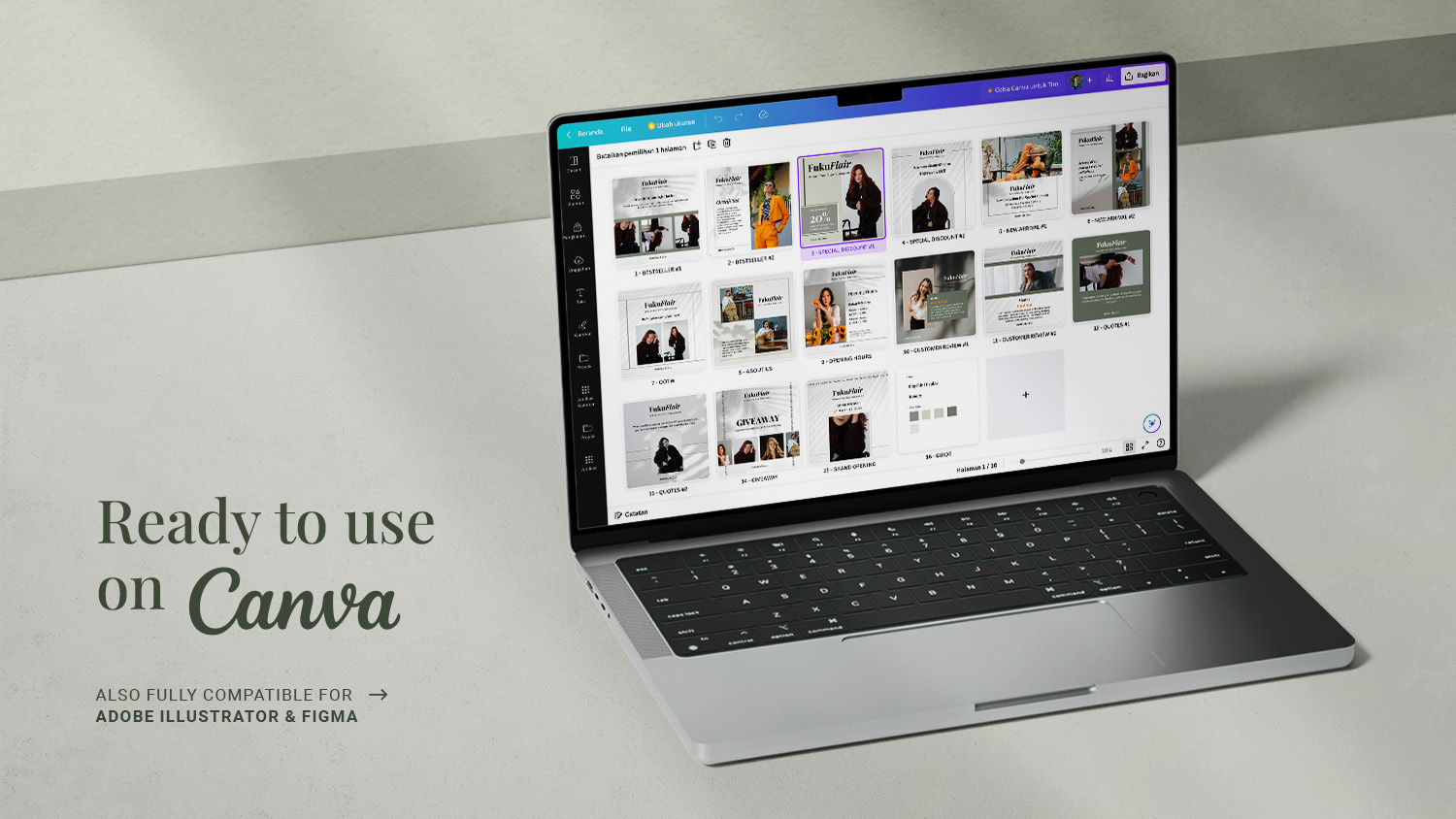 Fashion Social Media Template branding canva creative design fashion graphic design instagram instagram post marketing minimal modern post product design social media template