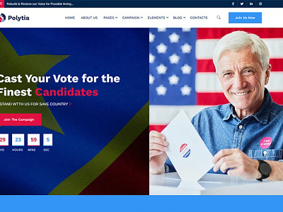 Political Party HTML5 Template blog business campaign candidate candidates constitution corporate donation election entertainment events leader magazine newspaper organization personal political politician politics portal