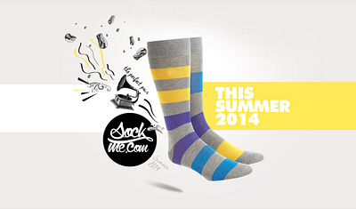 sock me branding design graphic design illustration landing page logo sock ui webdesign yellow