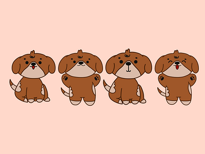 Cutie Dog Illustration animals cartoon design graphic design illustration kawaii ui