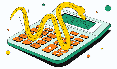 calculator flat illustration graphic design illustration it mathematics python vector illustration