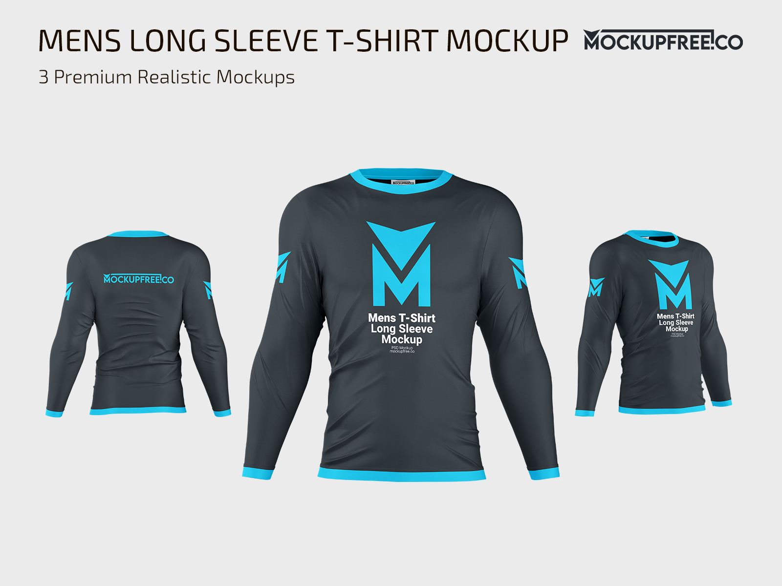 Men s Long Sleeve T Shirt PSD Mockup Set by mockupfree on Dribbble