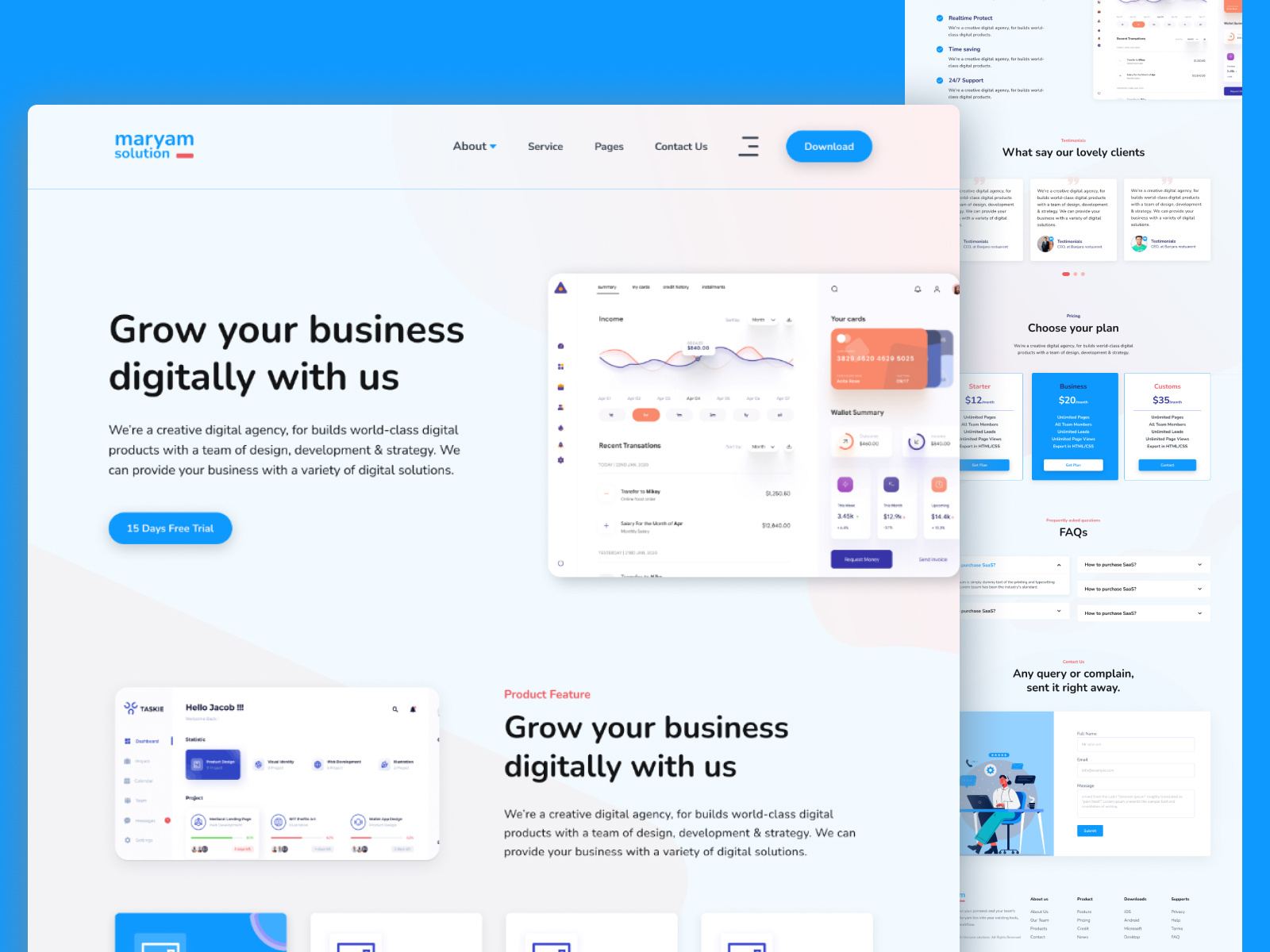 SaaS landing page design apps ui e commerce education figma graphic design home page landing page landingpage mobile ui product design saas landing page saas website technology design trending ui design uiux visual design web web design website