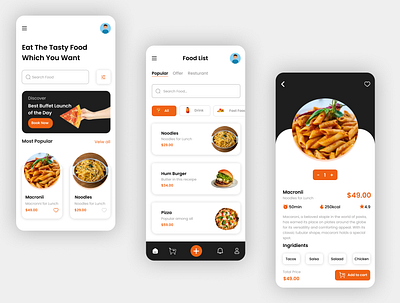 Resturant Food App Design appdesign branding design graphic design ui uiux uiux design web design