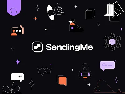 SendingMe - Branding for decentralized encrypted messenger app brand identity branding branding design colors corporate identity decentralized graphic design illustration logo logo design logotype messenger visual identity visual language