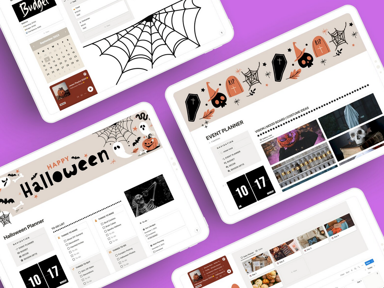 Notion Halloween Planner by Bianca Schurman