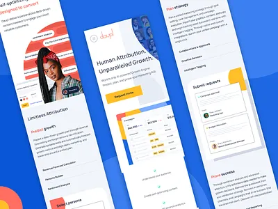 Marketing website (mobile) daupl marketing platform valor