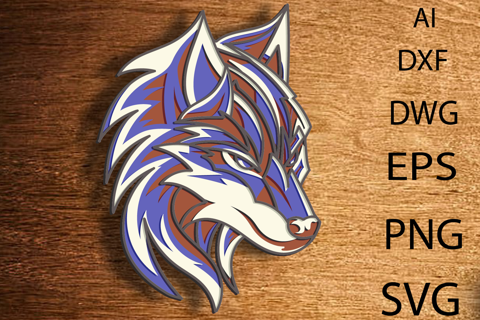 Fox multilayer 3D SVG/Fox 3D mandala/Laser cutting files by Serhii ...