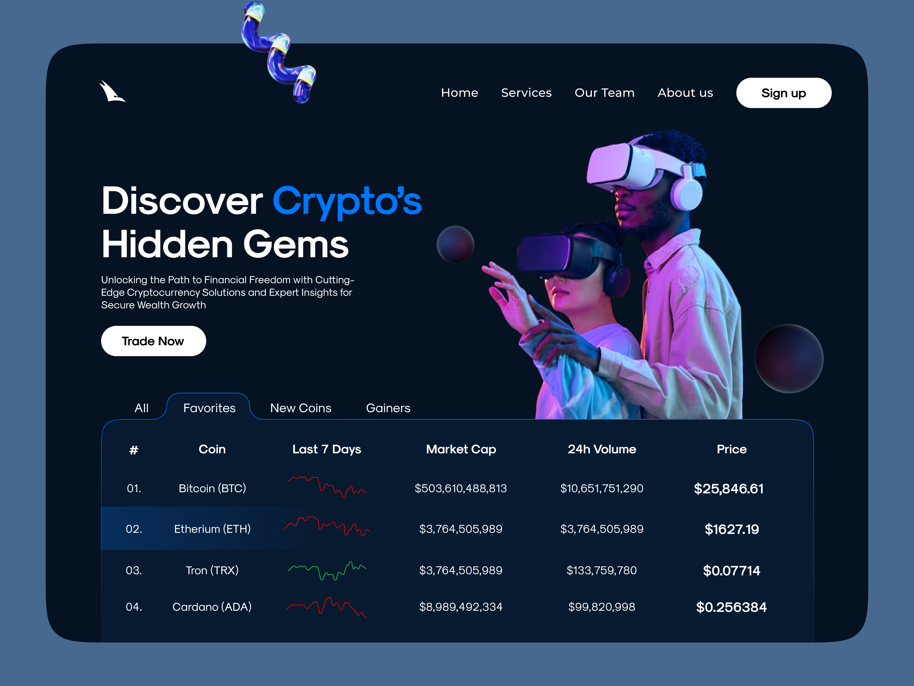 Crypto Currency Landing Page by Muhammad Ali for Upnow Studio on Dribbble