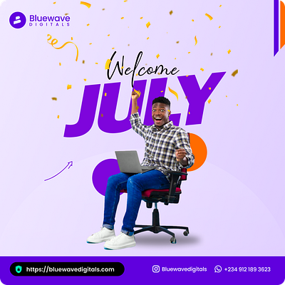 Happy New Month July banner ad for new month happy new month banner happy new month flyer july banner design july flyer new month banner design welcome july