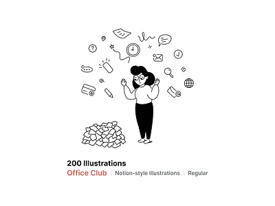 Too Much | Office Club - Overflow Design app illustration duotone ecommerceclub figma free freebie illustration notion notion illustration notionclub officeclub sketch svg ui illustration vector web illustration