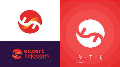 Expert Telecom Brand branding graphic design logo