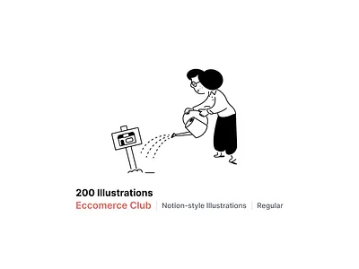 Grow business | Eccomerce Club - Overflow Design app illustration duotone eccomerceclub figma free freebie grow business illustration notion notion project notion template notionclub officeclub sketch svg ui illustration vector web illustration