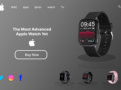 Web Design for Digital Watch App By KarimApps app design karimapps mobile app smart watch ui ui design uiux ux watch app web design