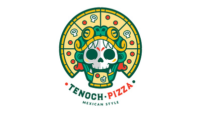 TENOCH PIZZA branding graphic design logo