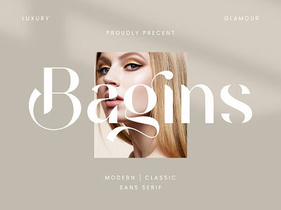 Bagins Sans Serif Font branding design font lowercase luxury modern sans serif typeface typography uppercase