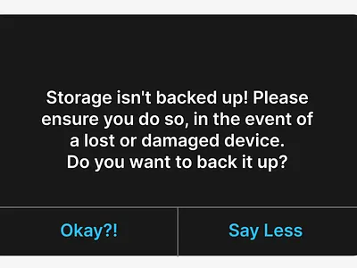 IPHONE WARNING MODAL graphic design ui
