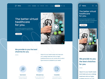 Health care web and mobile view UI branding design graphic design illustration mobile application ui user interface ux website design