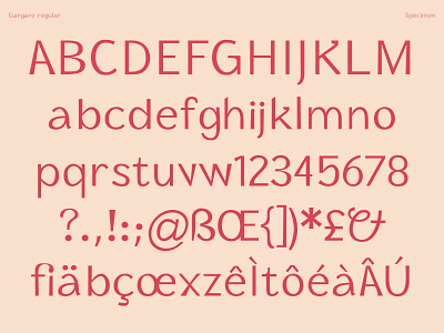 Gargare Regular Specimen font fontdesign graph sample type typography