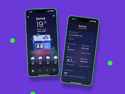 ClimateSense App • UI Design • Glassmorphism • Figma climate app design figma glassmorphism app ios ios app parthiv borda ui ui design ux ux design