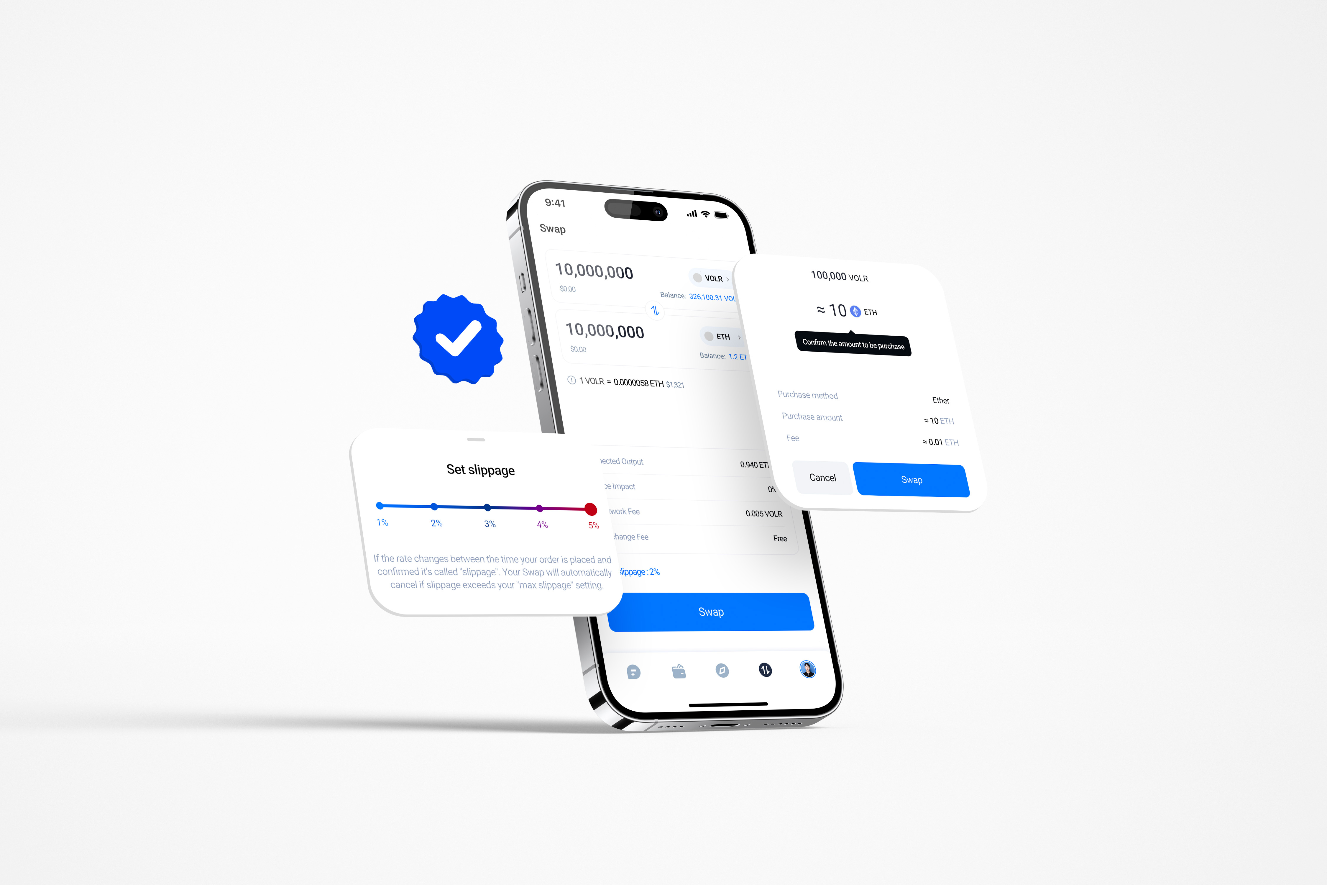 crypto wallet with swap feature