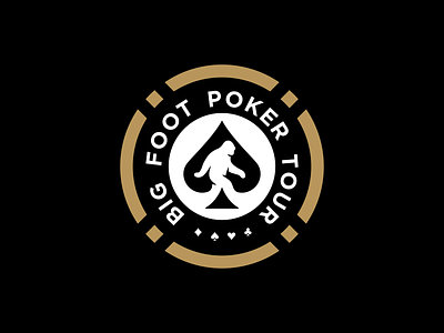 Big Foot poker tour Logo animal big foot brand branding cards logo mark nagual design poker