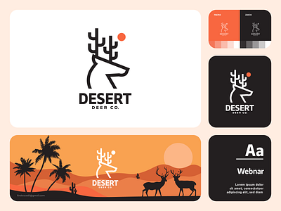 Desert Deer Co. Brand Identity Design, Logo Design, Company Logo arab arabic brand branding business company corporate deer desert design guide identity illustration logo logofolio logos pictorial typography vector visual