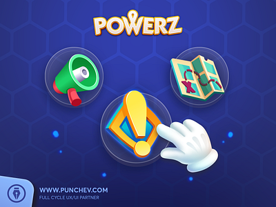 PowerZ - Icon Design educationforall game icon design game user experience game user interface gameui gameux punchevgroup