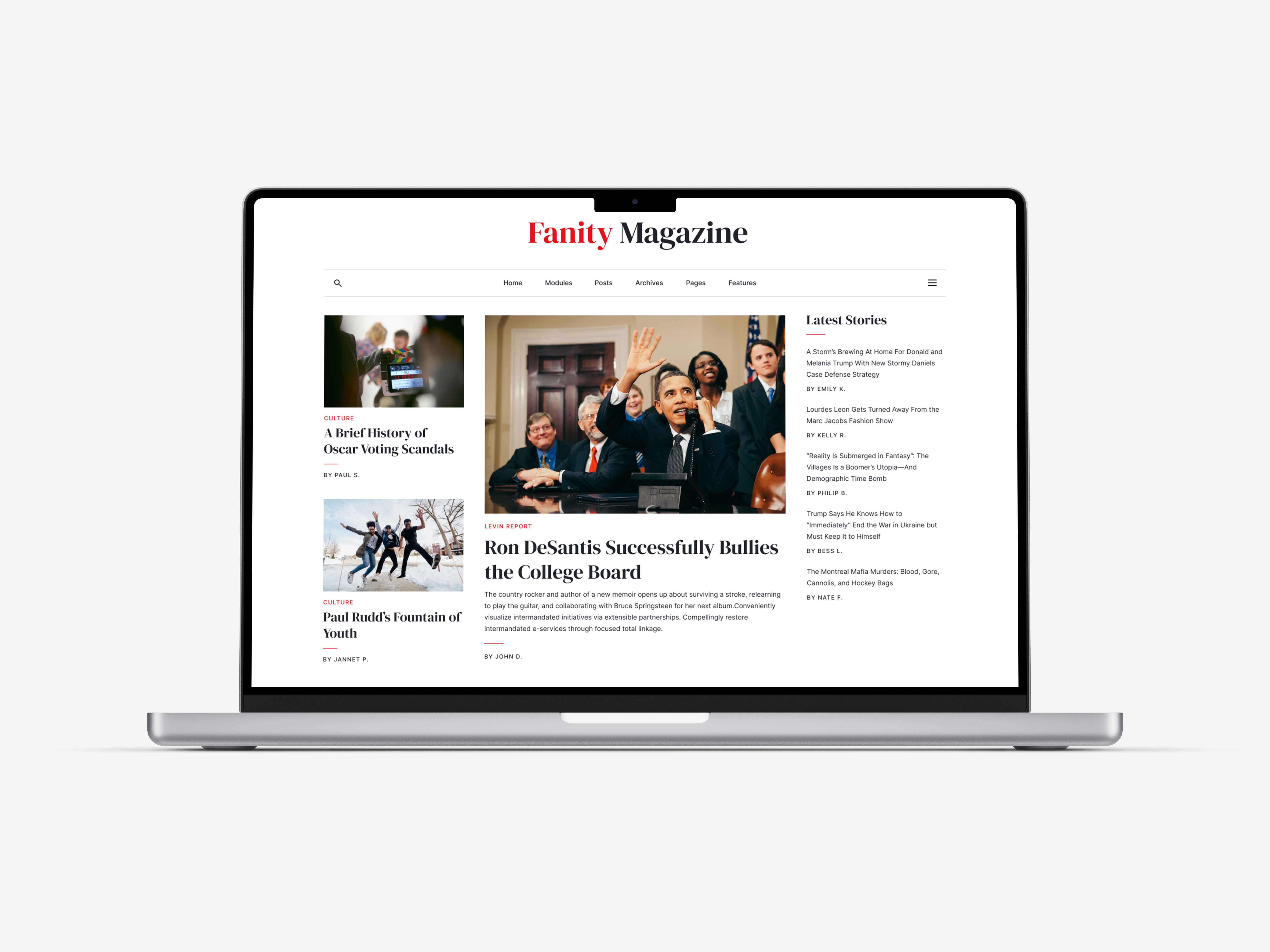 Magazine WordPress Theme web design wordpress design