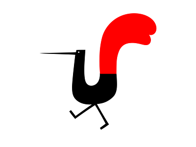 Lucky the bird animal beak bird branding cartoon character design dribbble feathers illustration logo mascot nature tail walking
