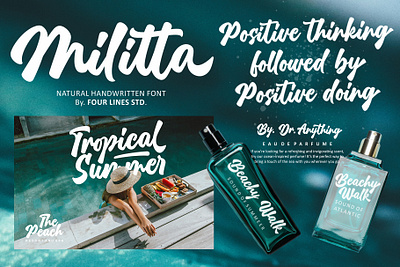 Militta - Bold and Casual Handwritten Font branding graphic design invitationdesigns poster vintage