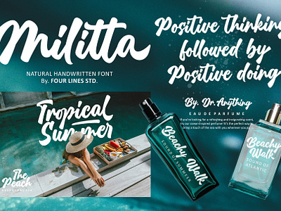 Militta - Bold and Casual Handwritten Font branding graphic design invitationdesigns poster vintage