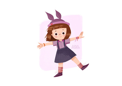 Stylization. Kid. art commission book cover illustration brand character cartoon character character development characterart characters child children children illustration girl illustration kid kidlit kids kids literature picture book illustration stylized